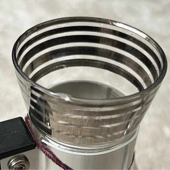 Vintage Inland Glass Carafe and Warmer Set-Silver-Mid Century Modern-Vtg-MCM-EUC - Picture 7 of 15